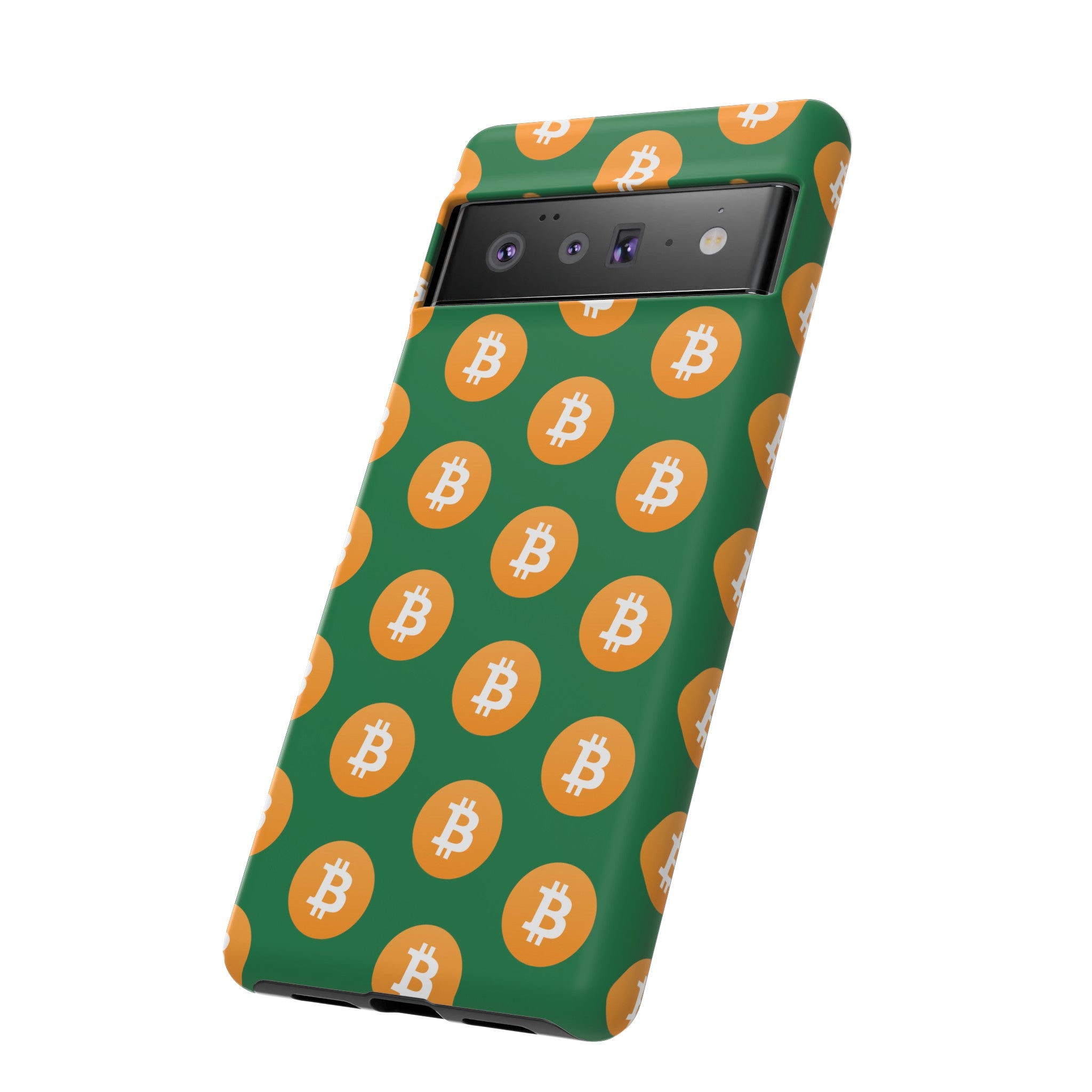 Phone Tough Case - Bitcoin Green Background