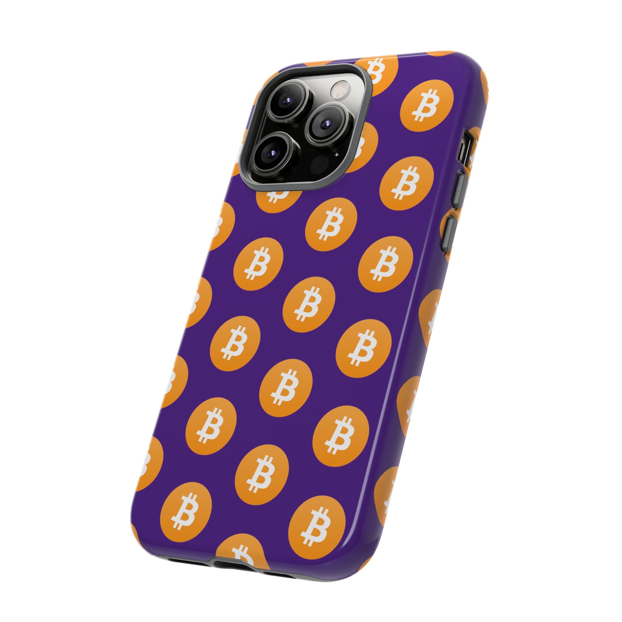 Phone Tough Cases - Bitcoin Purple Background