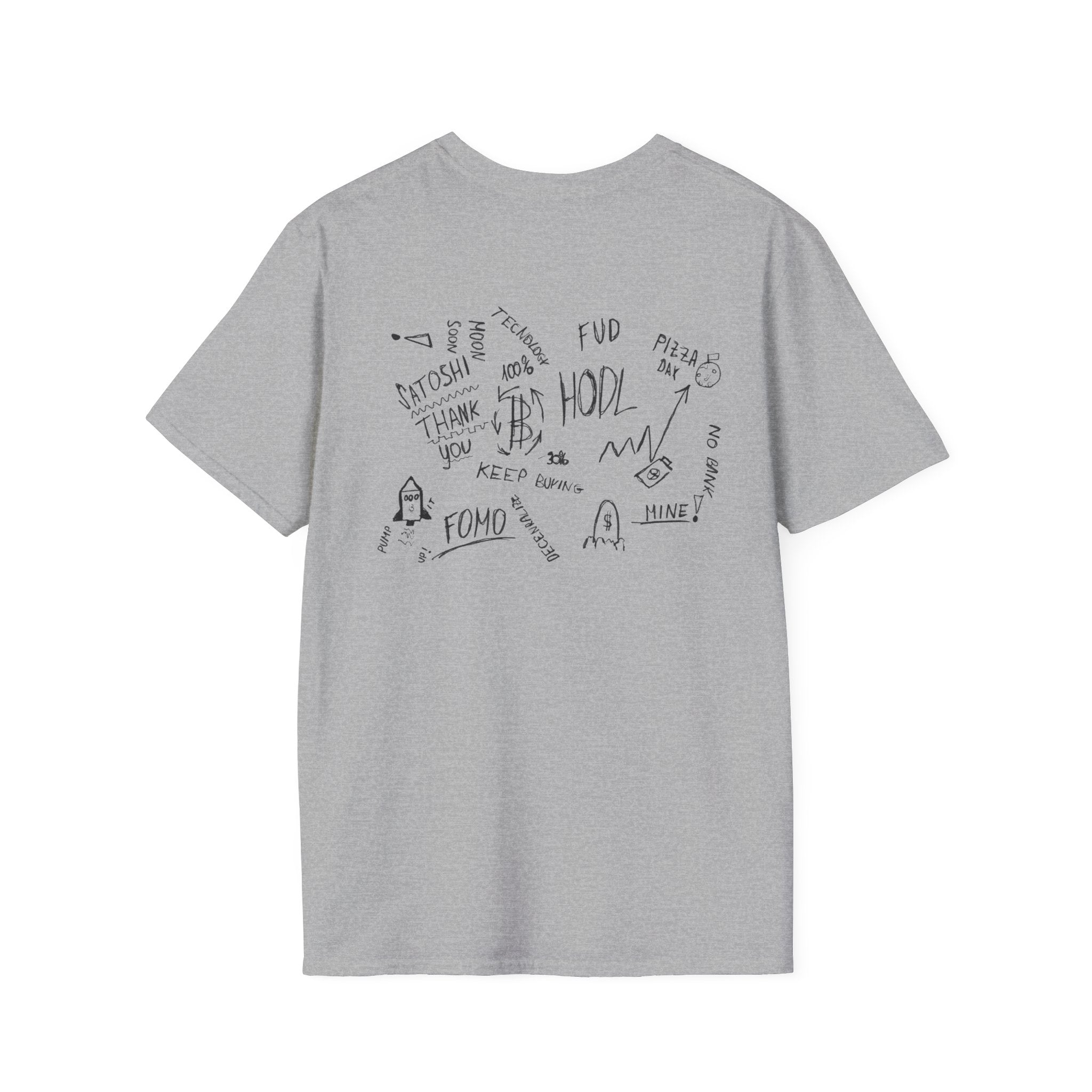 Crypto Scribble - Cotton T-Shirt (Unisex)