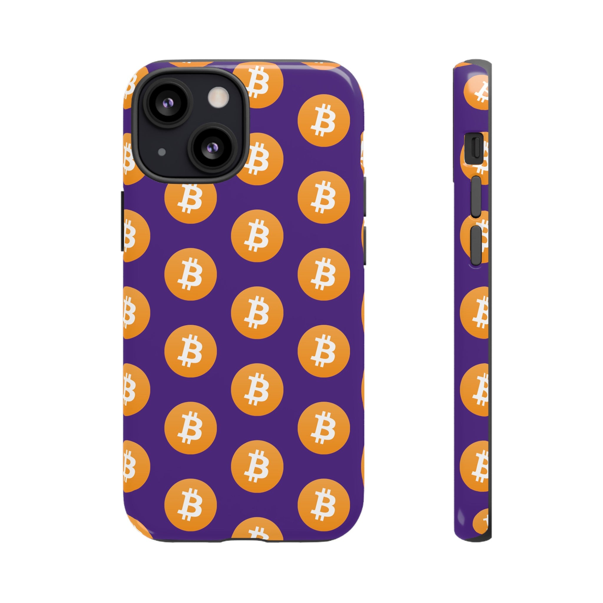 Phone Tough Cases - Bitcoin Purple Background