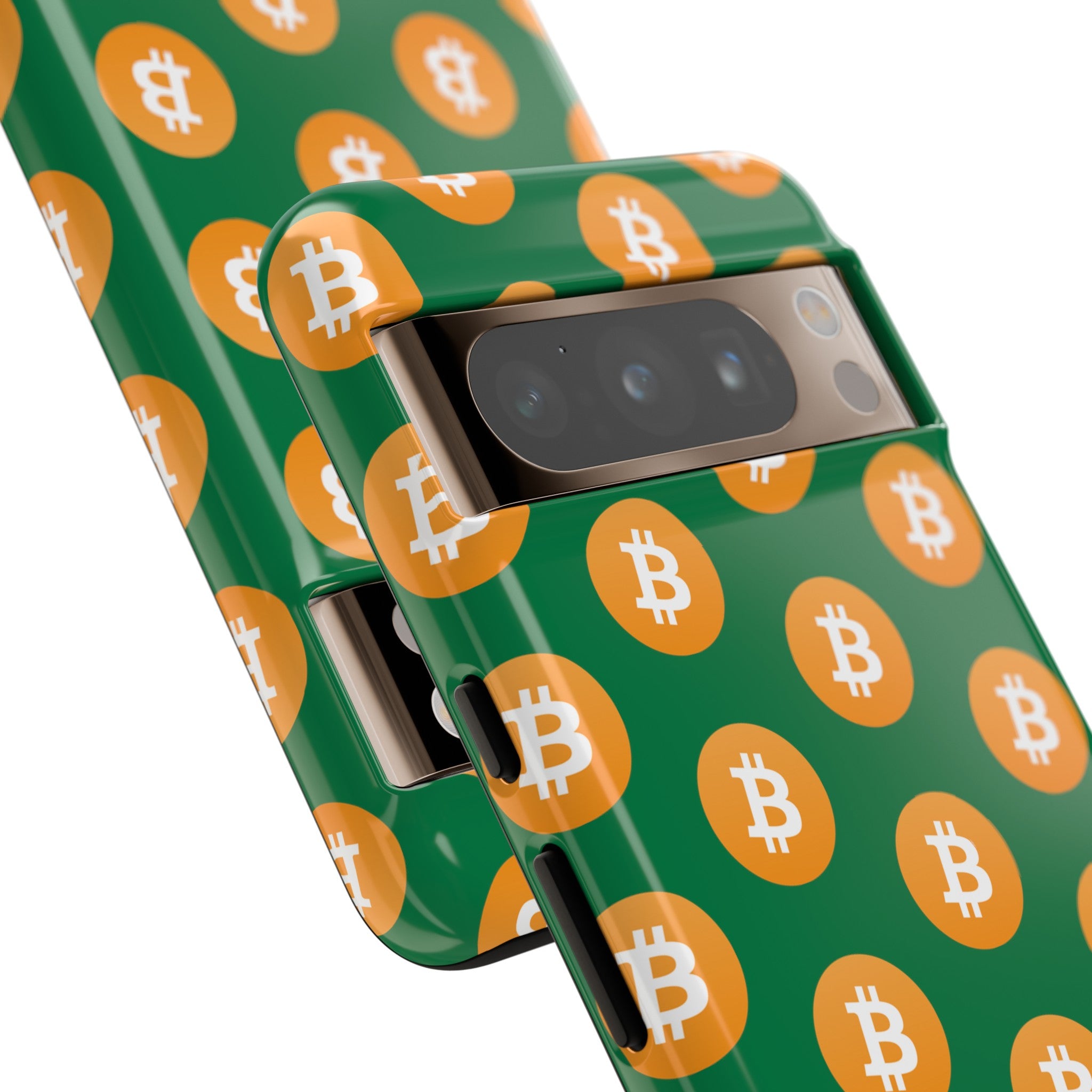 Phone Tough Case - Bitcoin Green Background