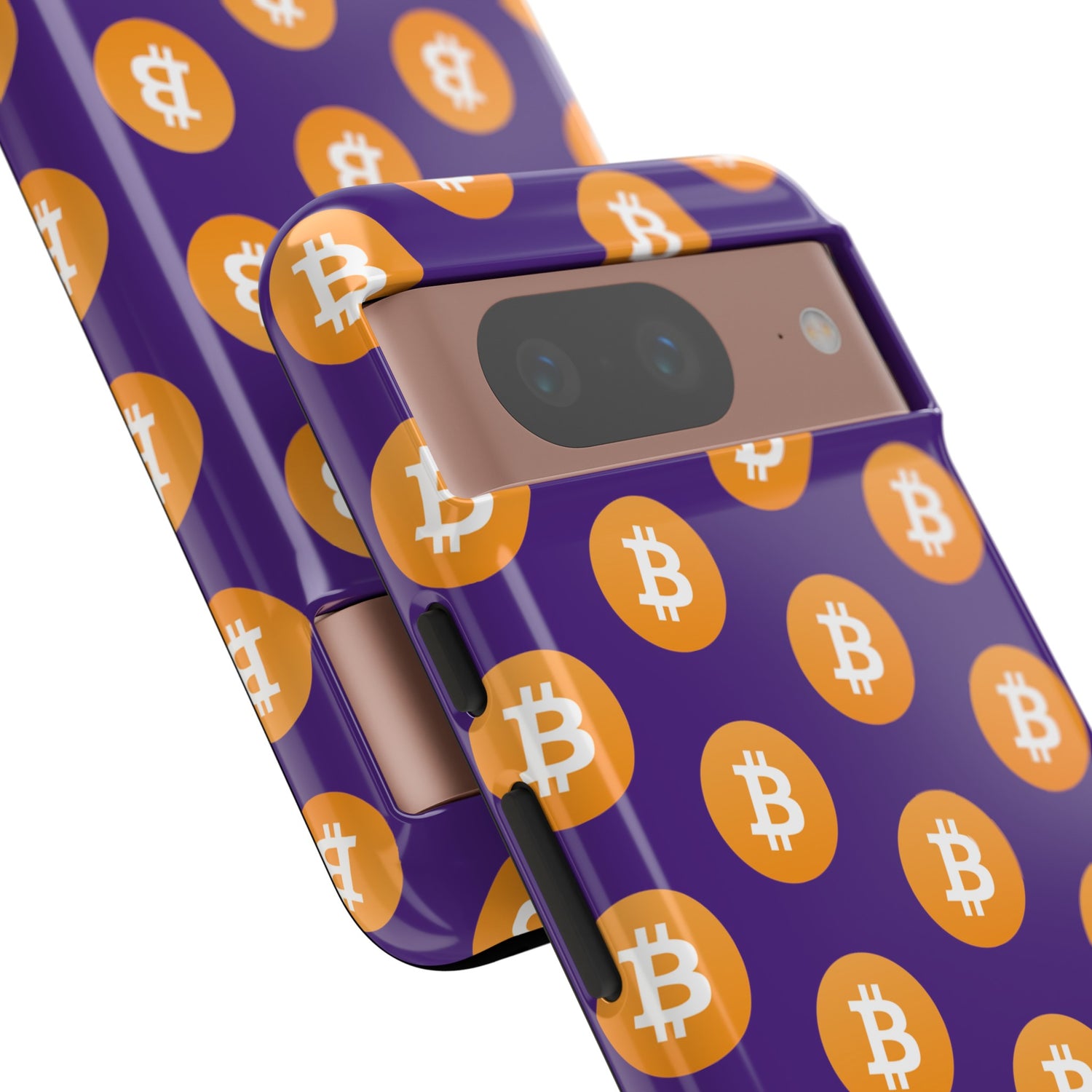 Phone Tough Cases - Bitcoin Purple Background