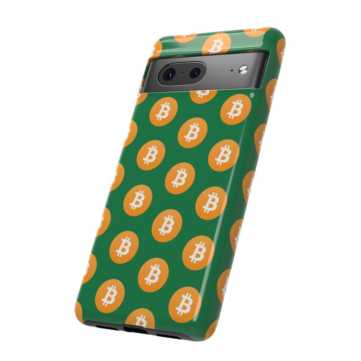 Phone Tough Case - Bitcoin Green Background