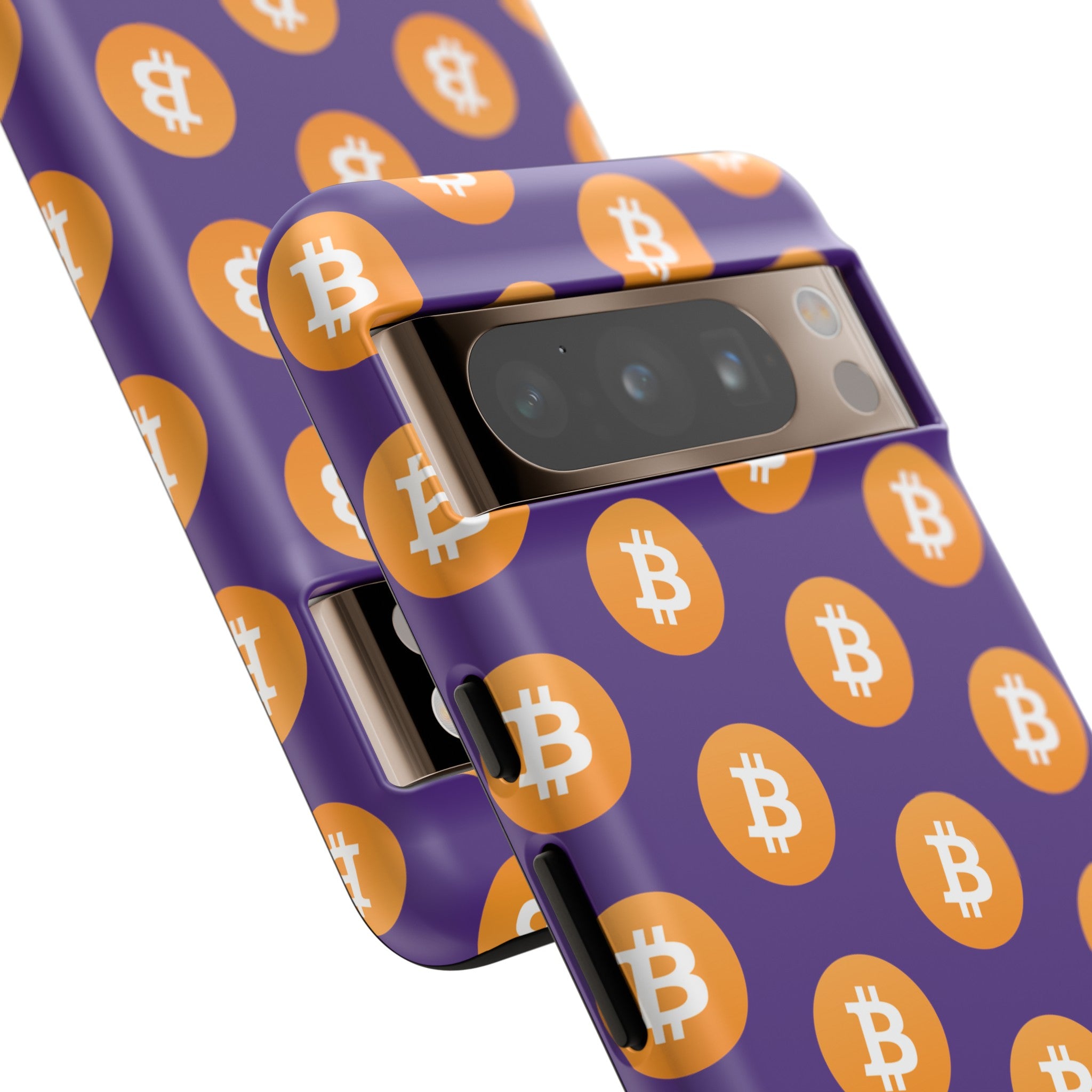 Phone Tough Cases - Bitcoin Purple Background