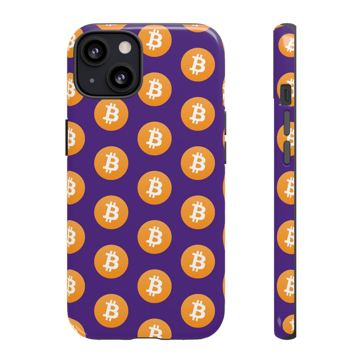 Phone Tough Cases - Bitcoin Purple Background