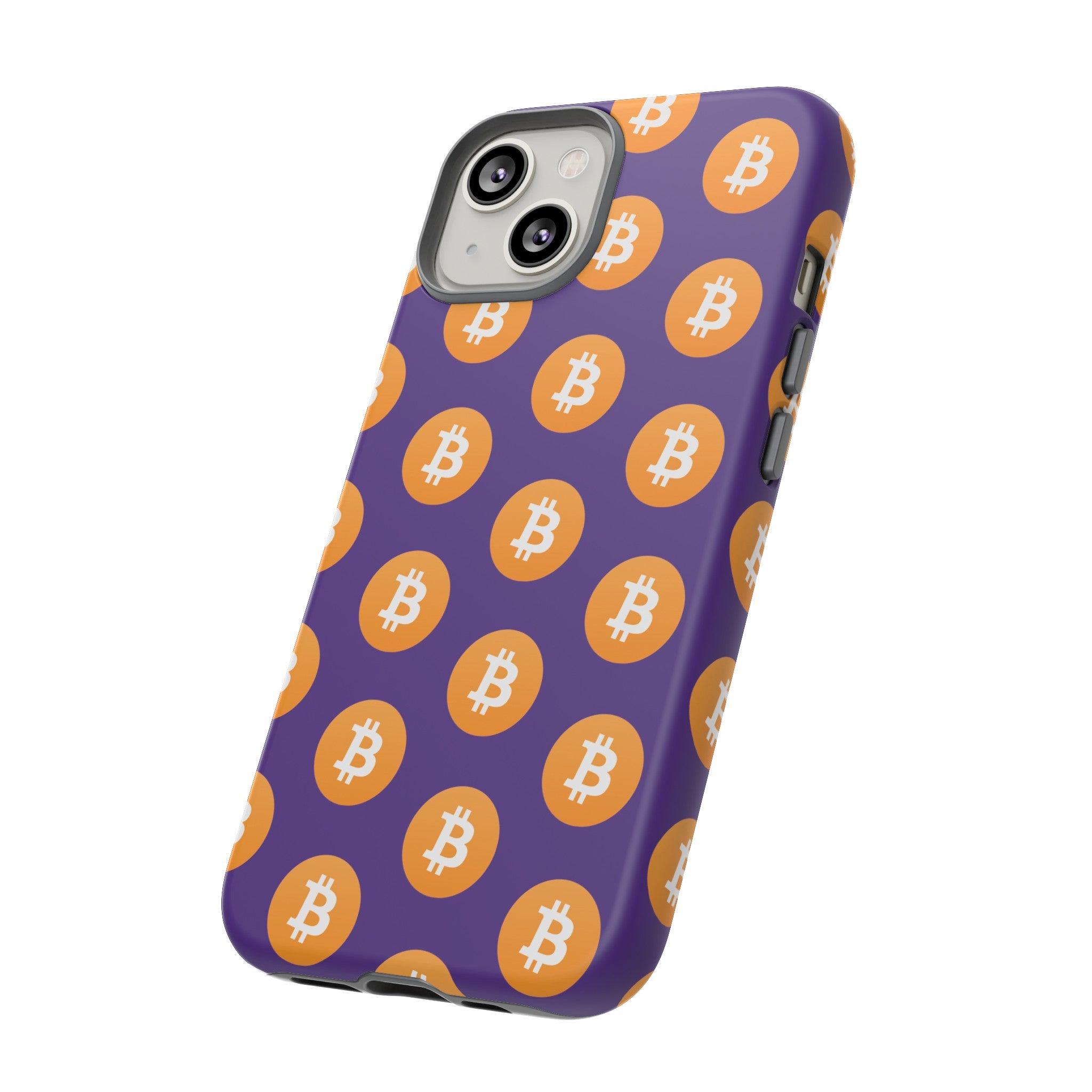 Phone Tough Cases - Bitcoin Purple Background