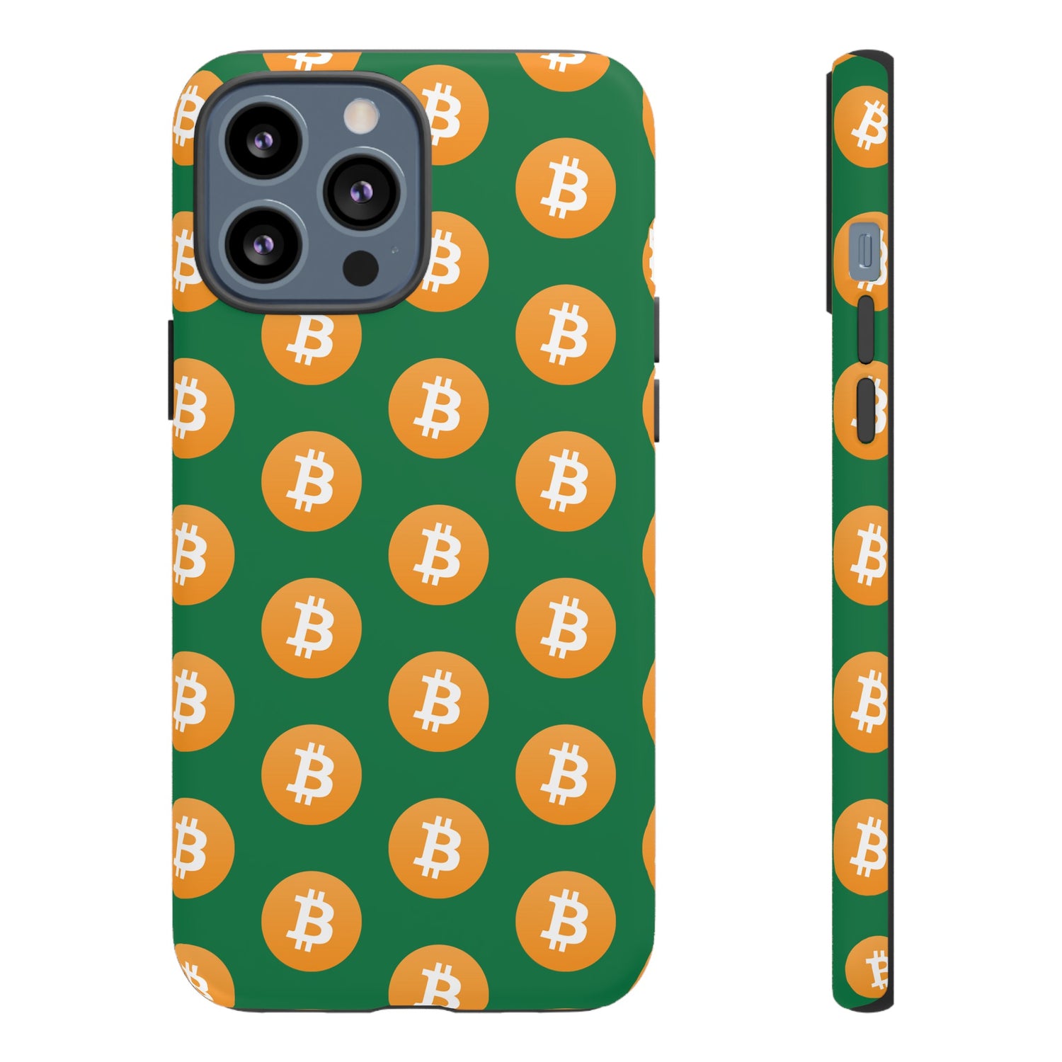Phone Tough Case - Bitcoin Green Background