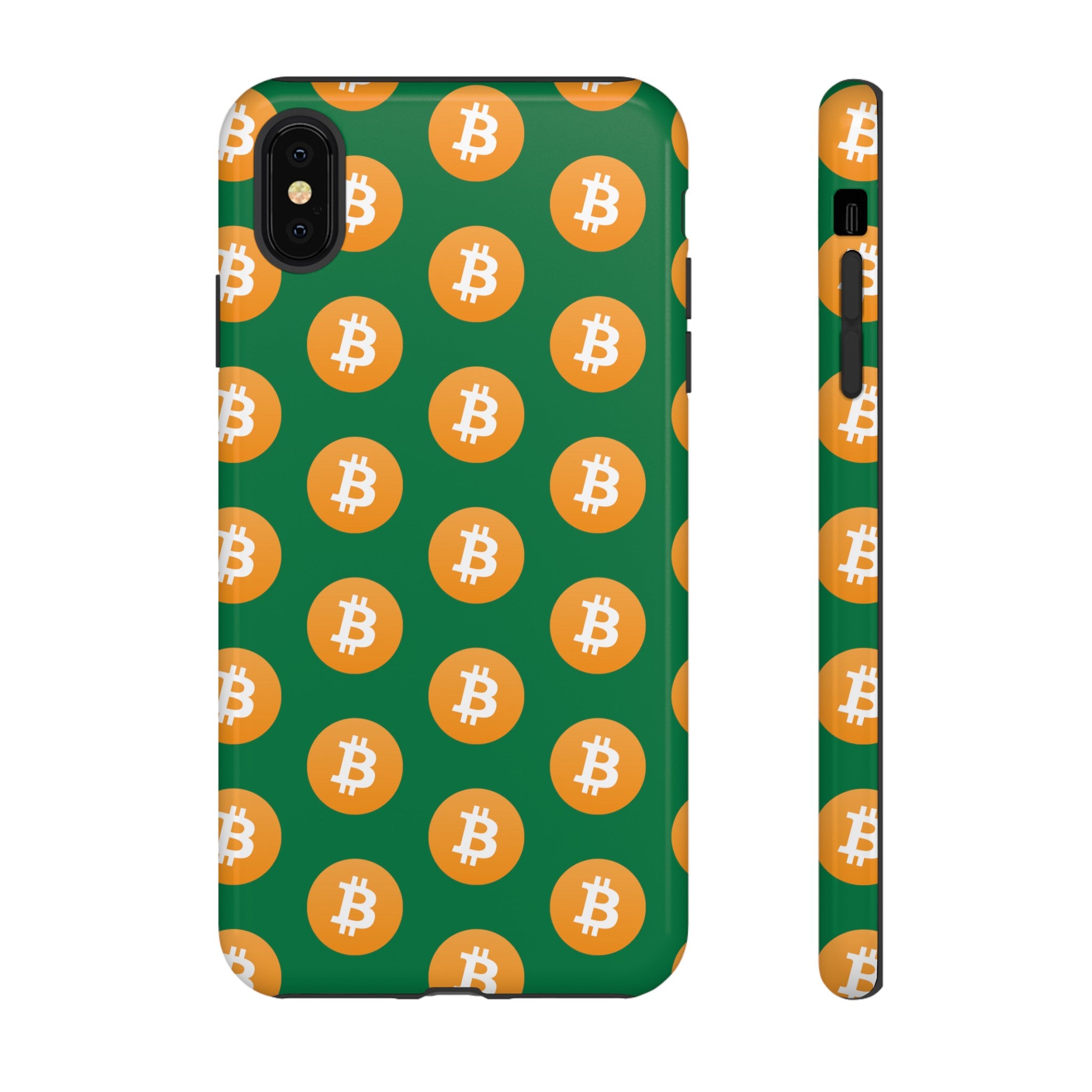 Phone Tough Case - Bitcoin Green Background