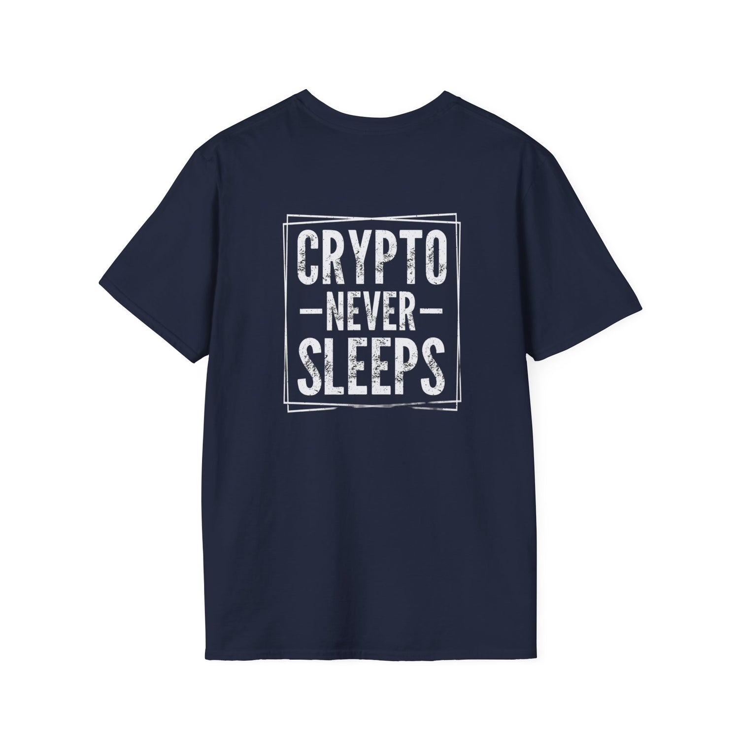 Crypto Never Sleeps (Back) T-Shirt