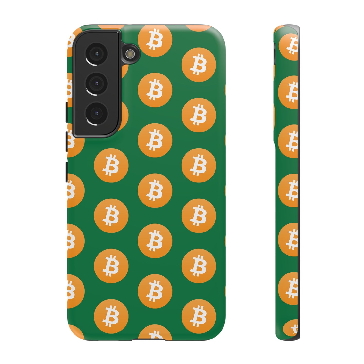 Phone Tough Case - Bitcoin Green Background