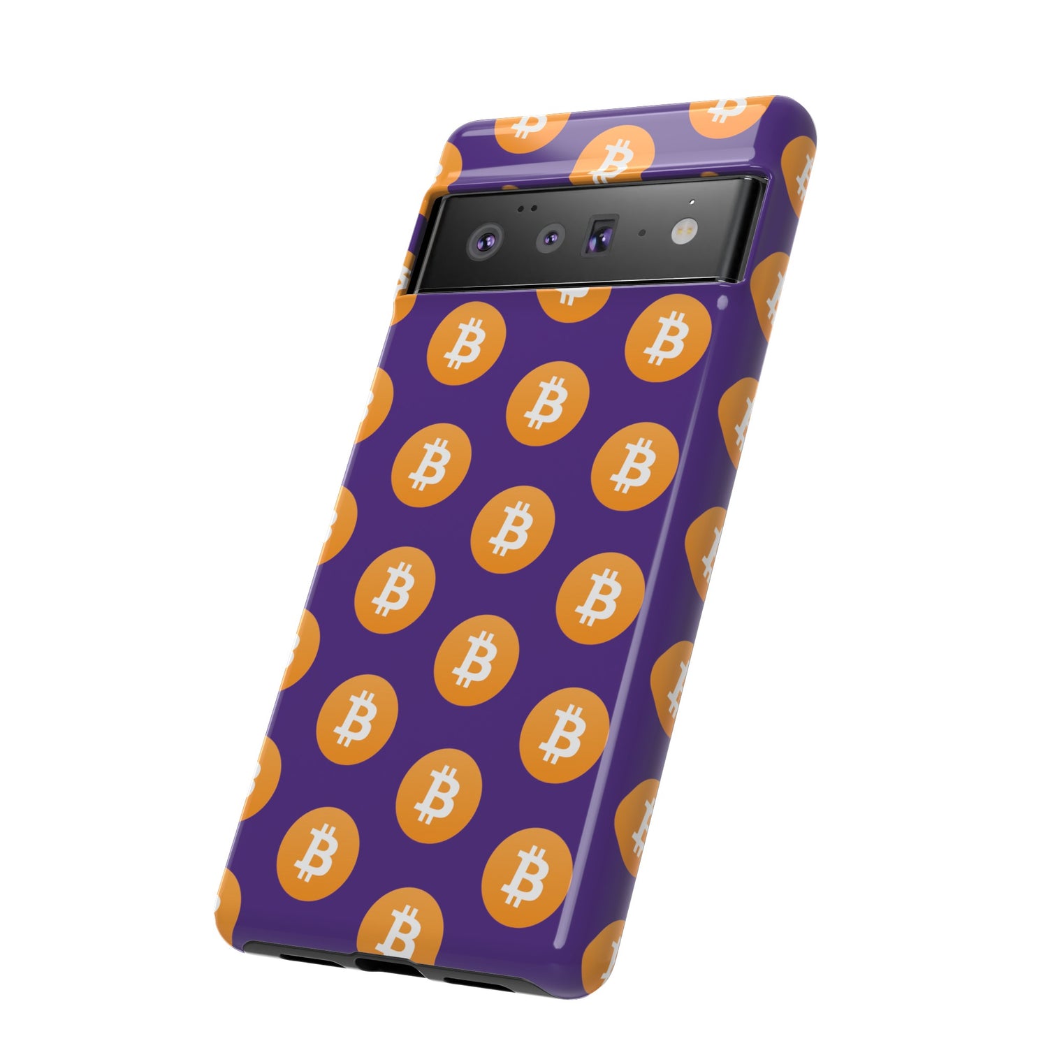 Phone Tough Cases - Bitcoin Purple Background