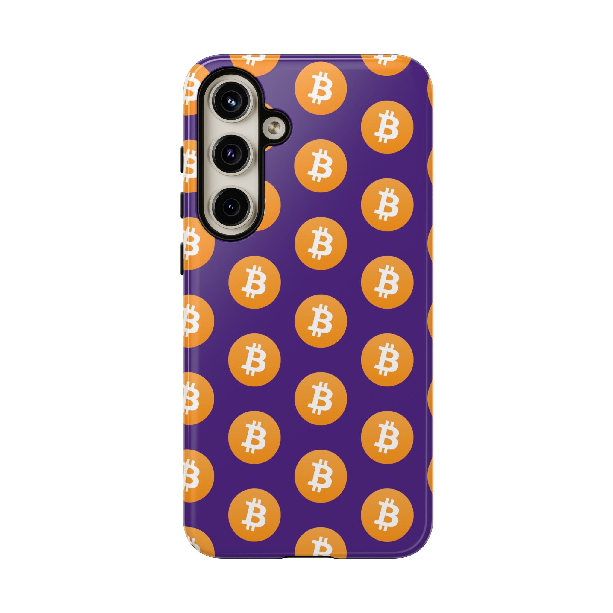 Phone Tough Cases - Bitcoin Purple Background