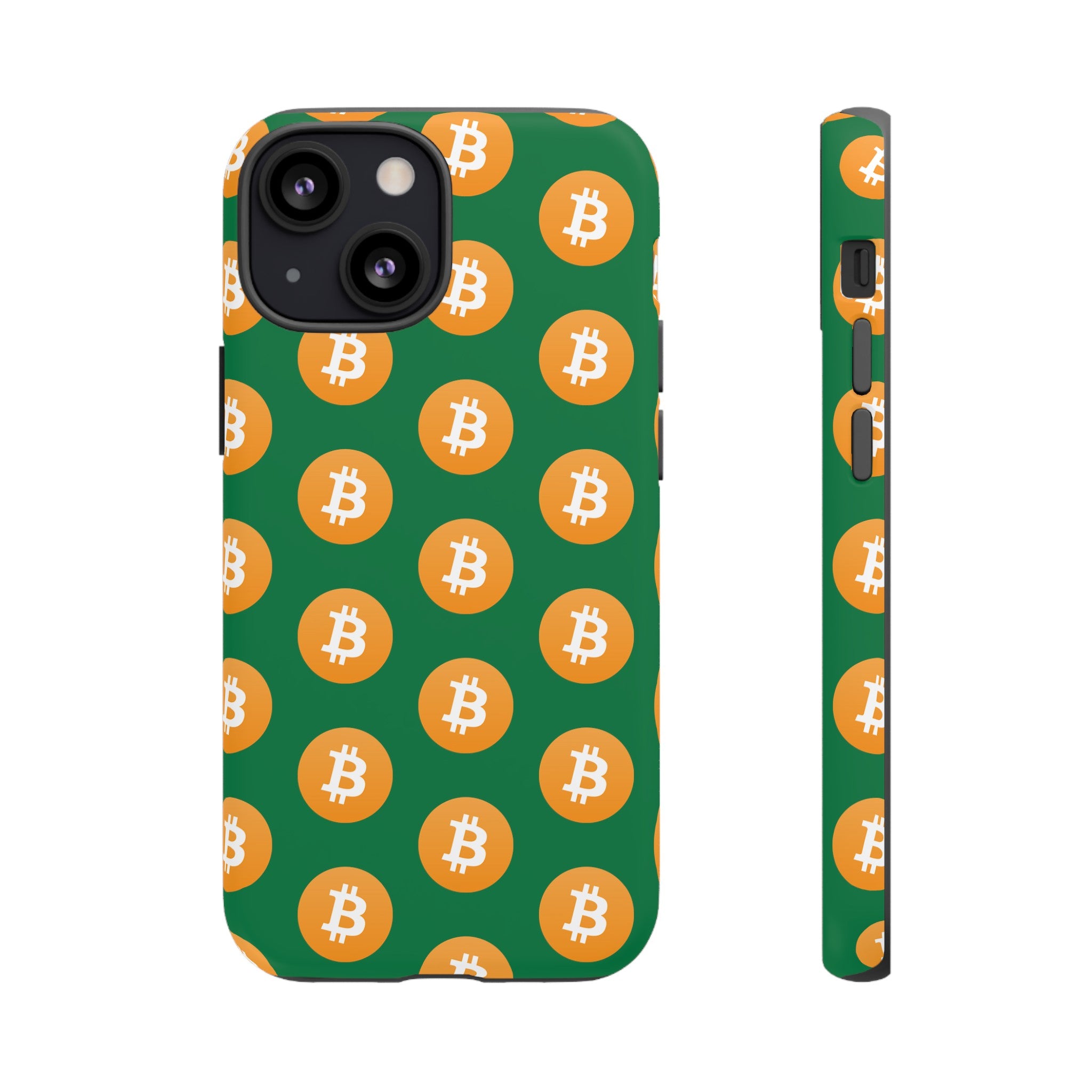 Phone Tough Case - Bitcoin Green Background