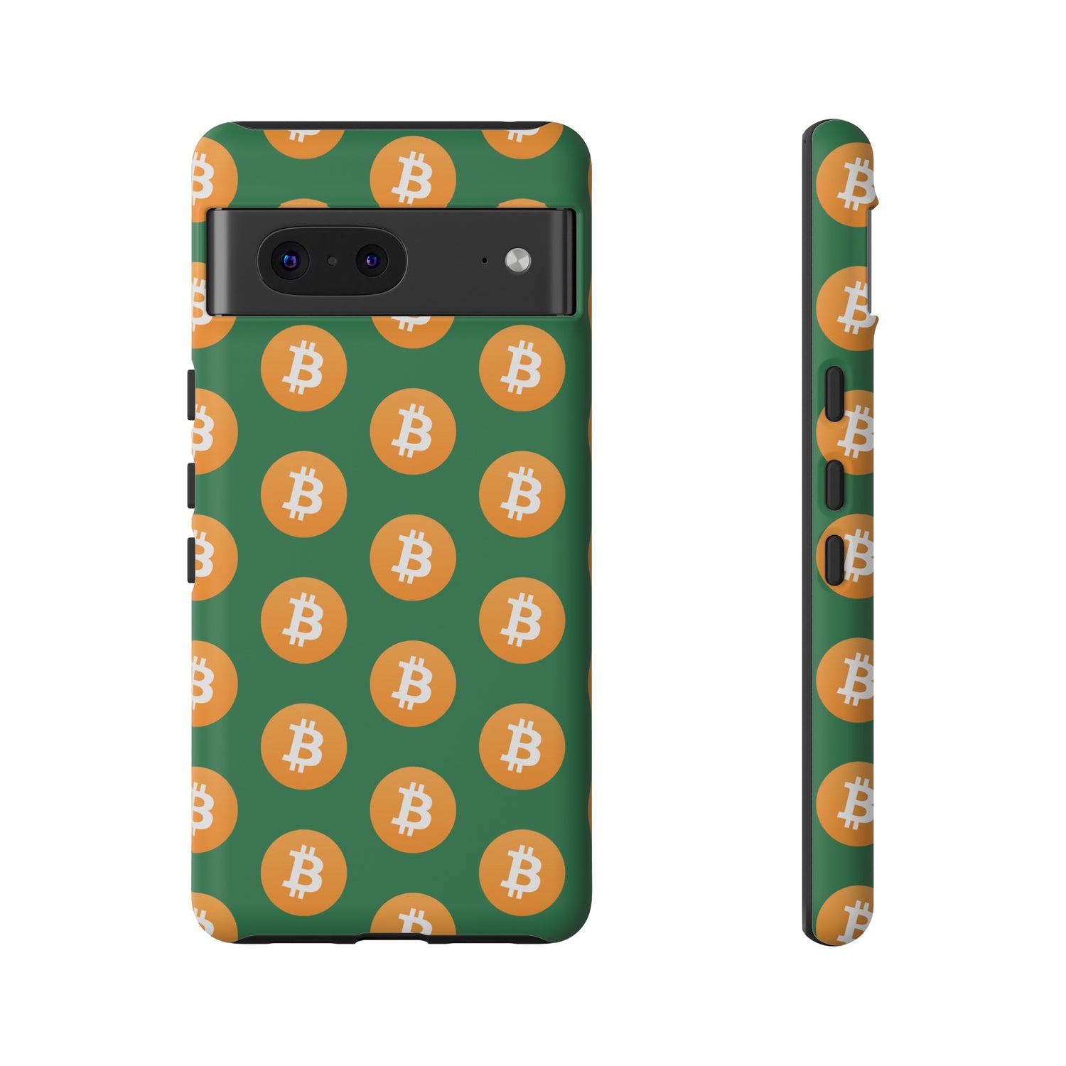 Phone Tough Case - Bitcoin Green Background