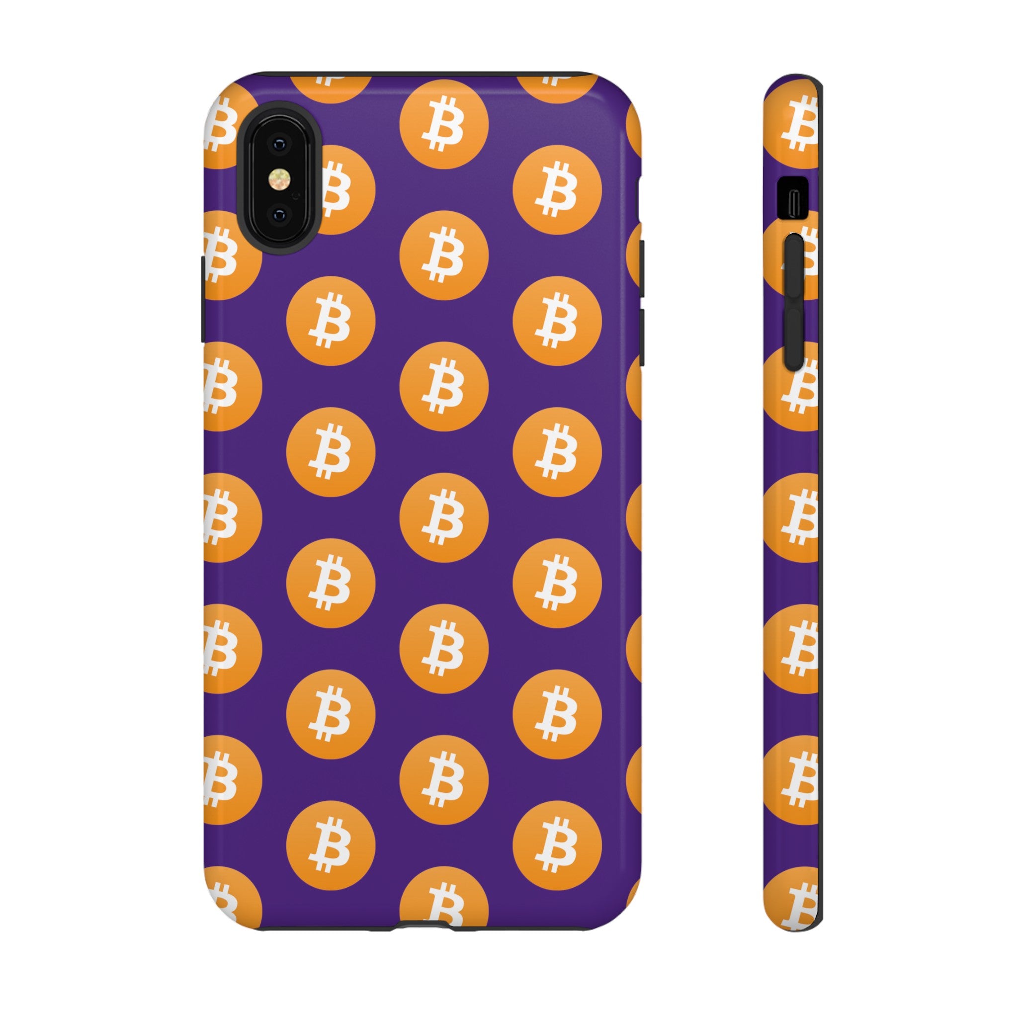 Phone Tough Cases - Bitcoin Purple Background