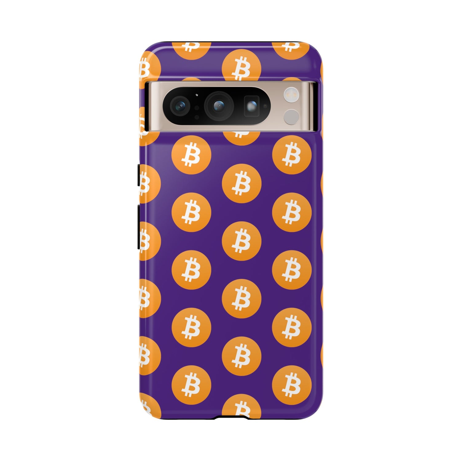 Phone Tough Cases - Bitcoin Purple Background