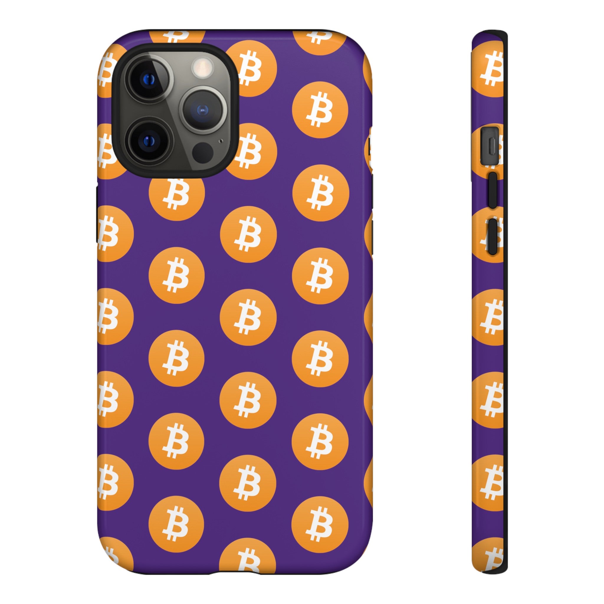 Phone Tough Cases - Bitcoin Purple Background