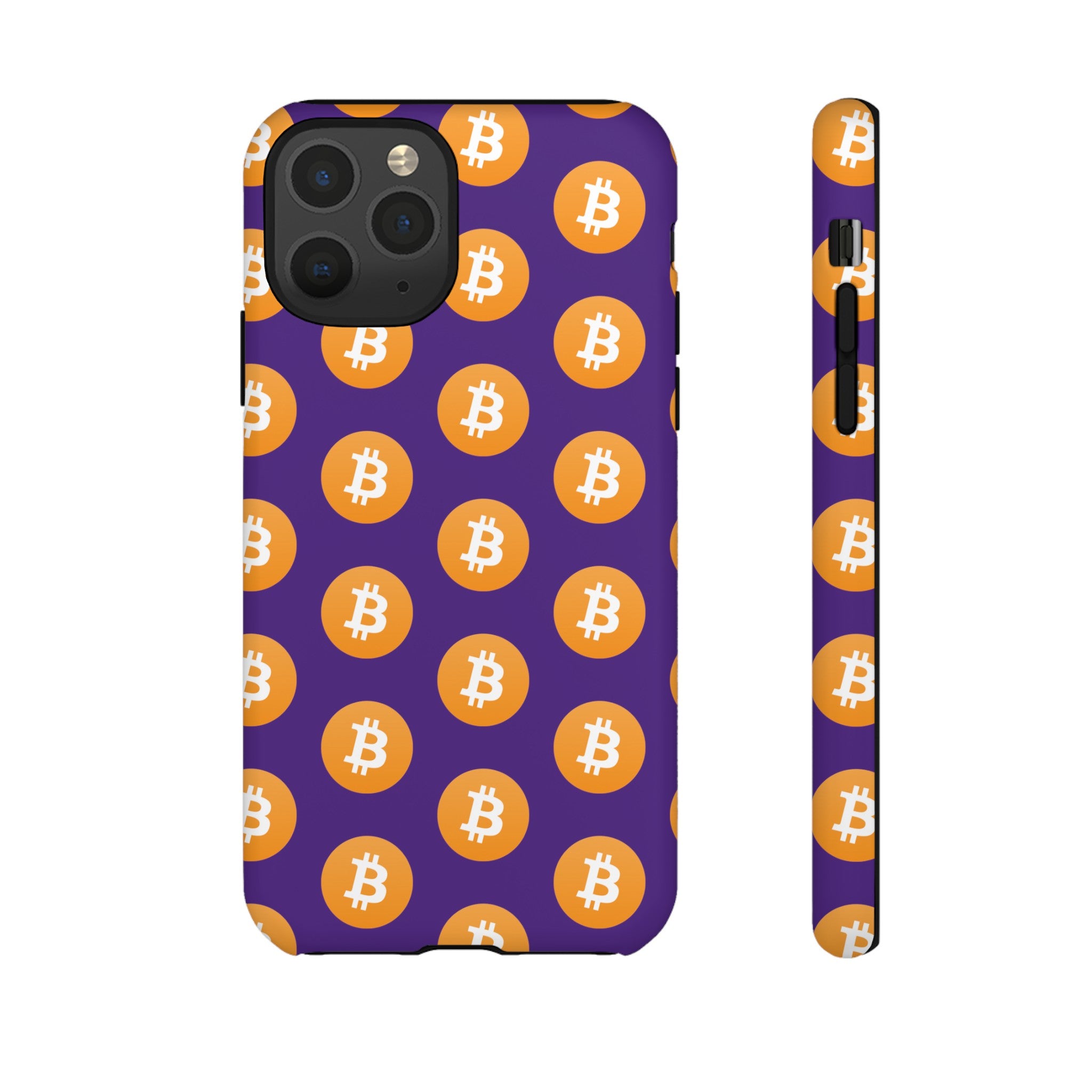 Phone Tough Cases - Bitcoin Purple Background