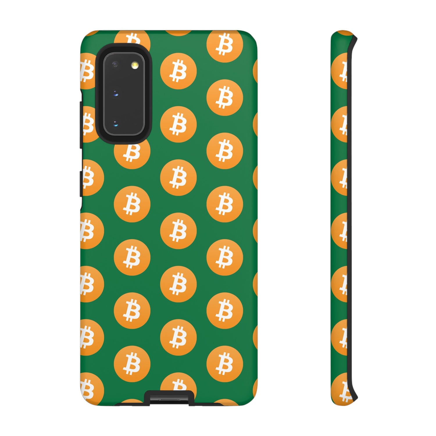 Phone Tough Case - Bitcoin Green Background
