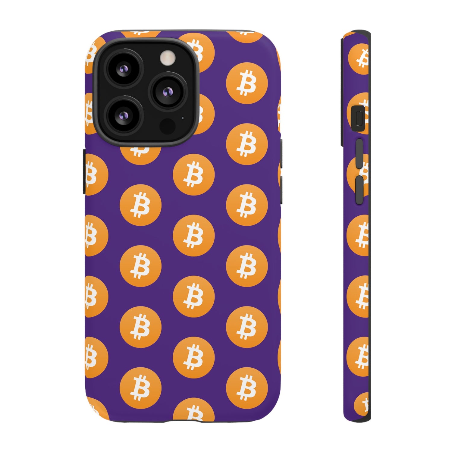 Phone Tough Cases - Bitcoin Purple Background