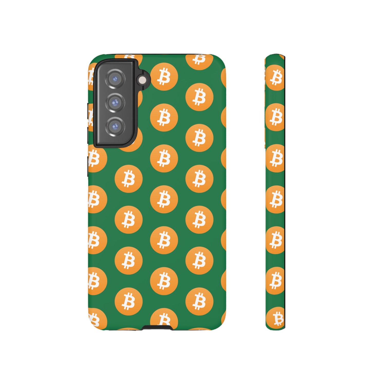 Phone Tough Case - Bitcoin Green Background