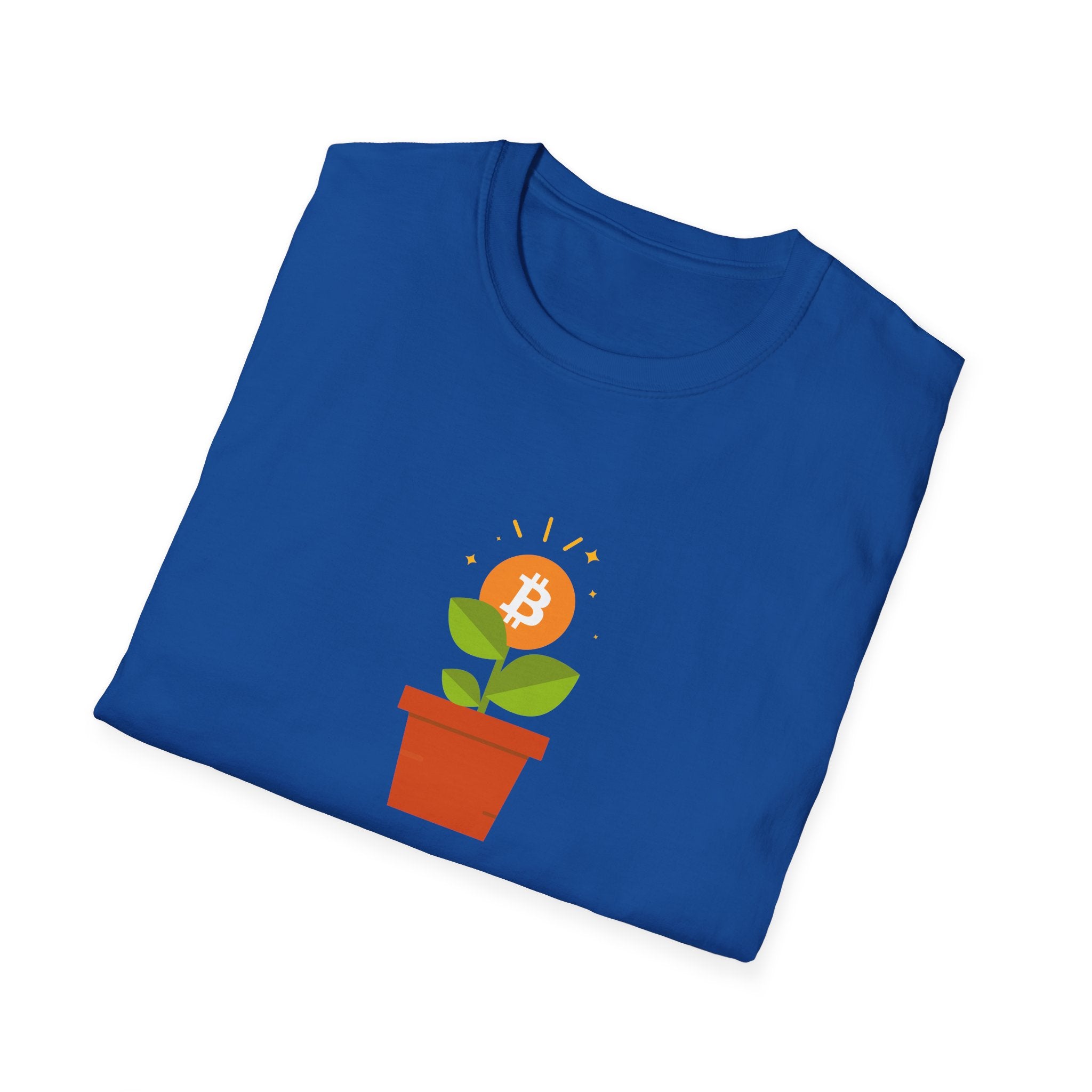 Bitcoin Flower Pot - Cotton T-Shirt