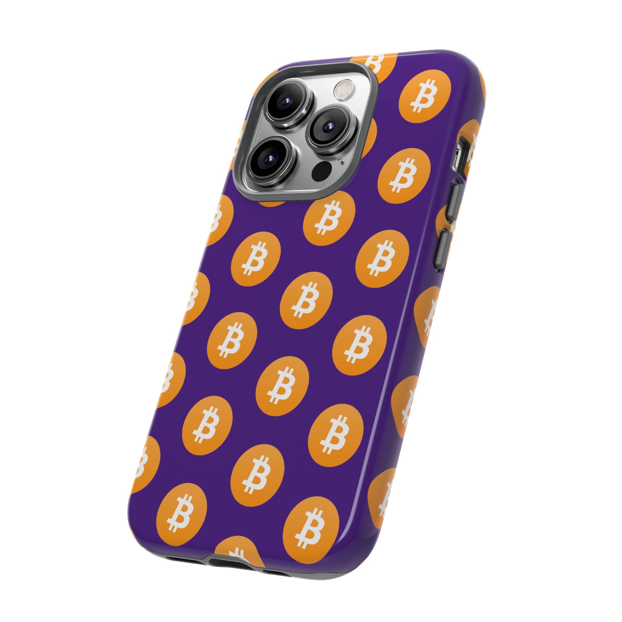 Phone Tough Cases - Bitcoin Purple Background