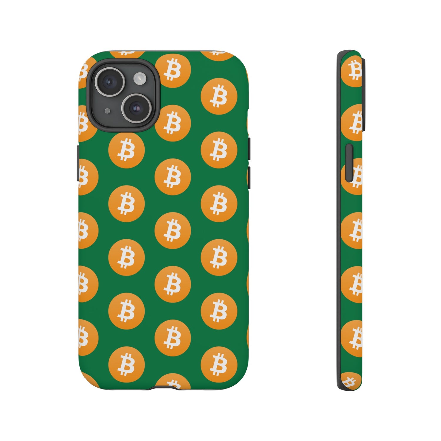 Phone Tough Case - Bitcoin Green Background