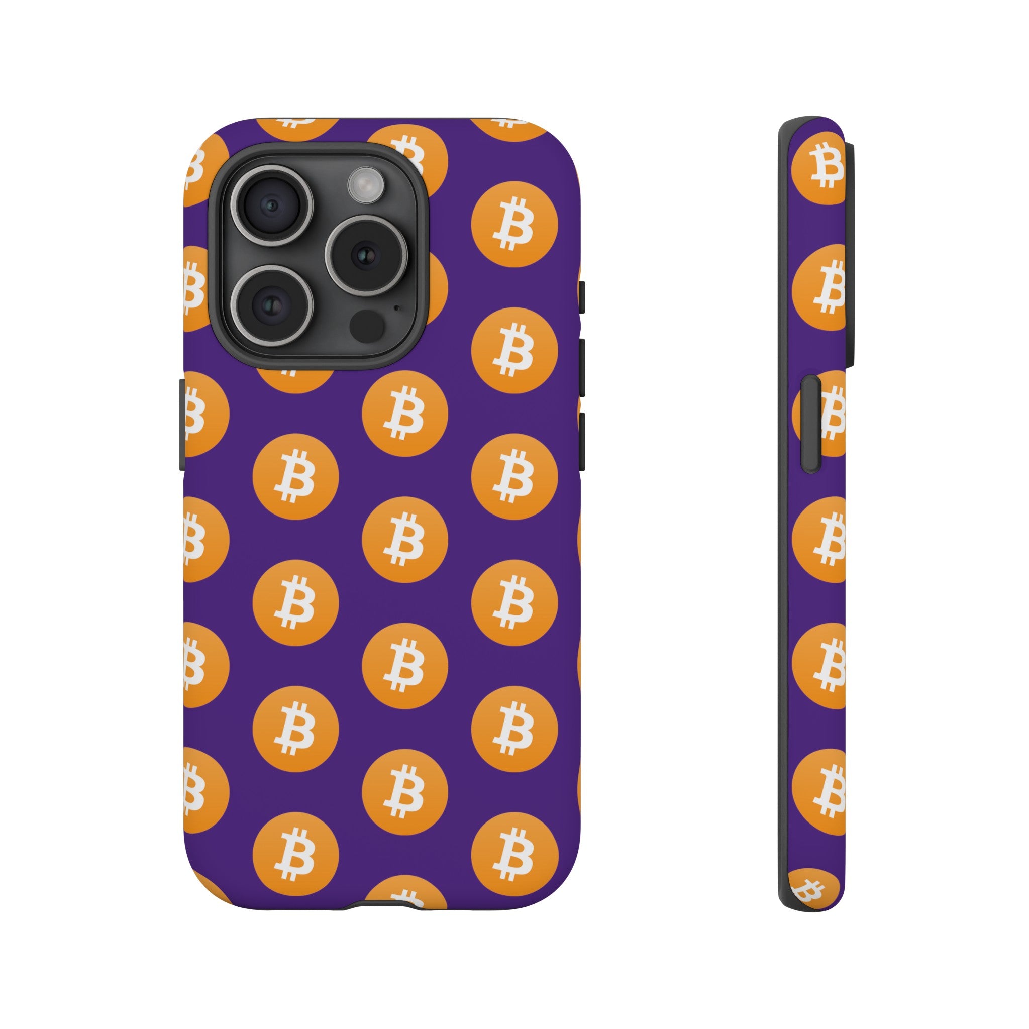 Phone Tough Cases - Bitcoin Purple Background