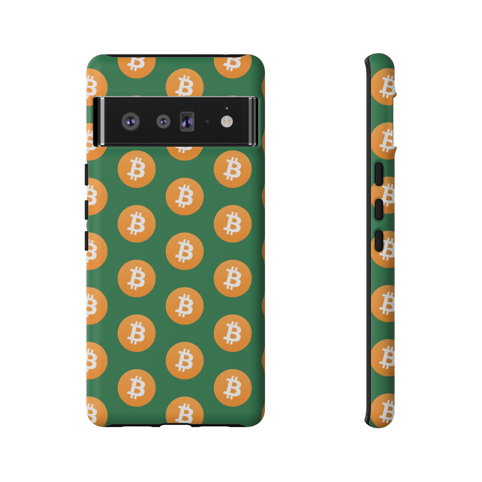 Phone Tough Case - Bitcoin Green Background