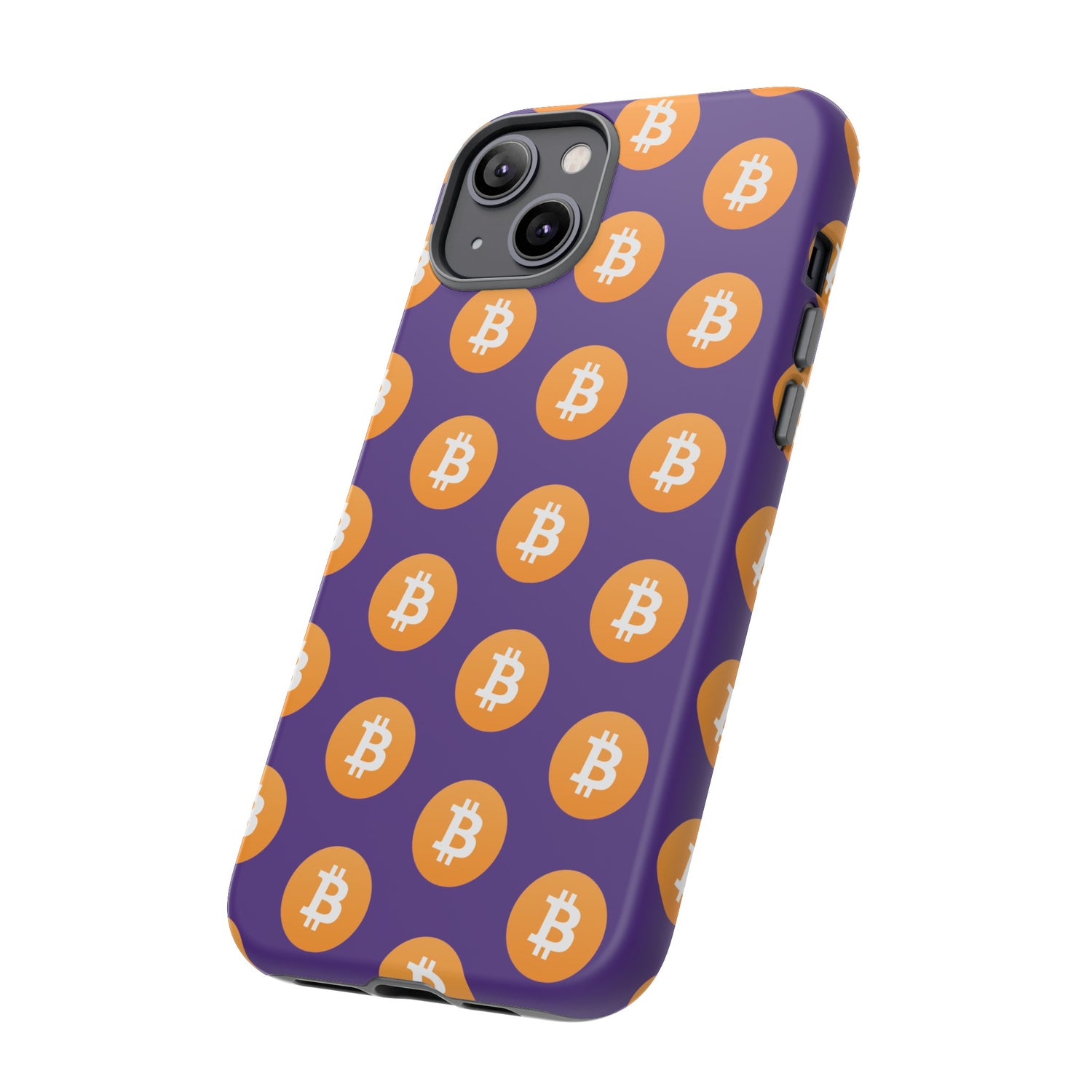 Phone Tough Cases - Bitcoin Purple Background