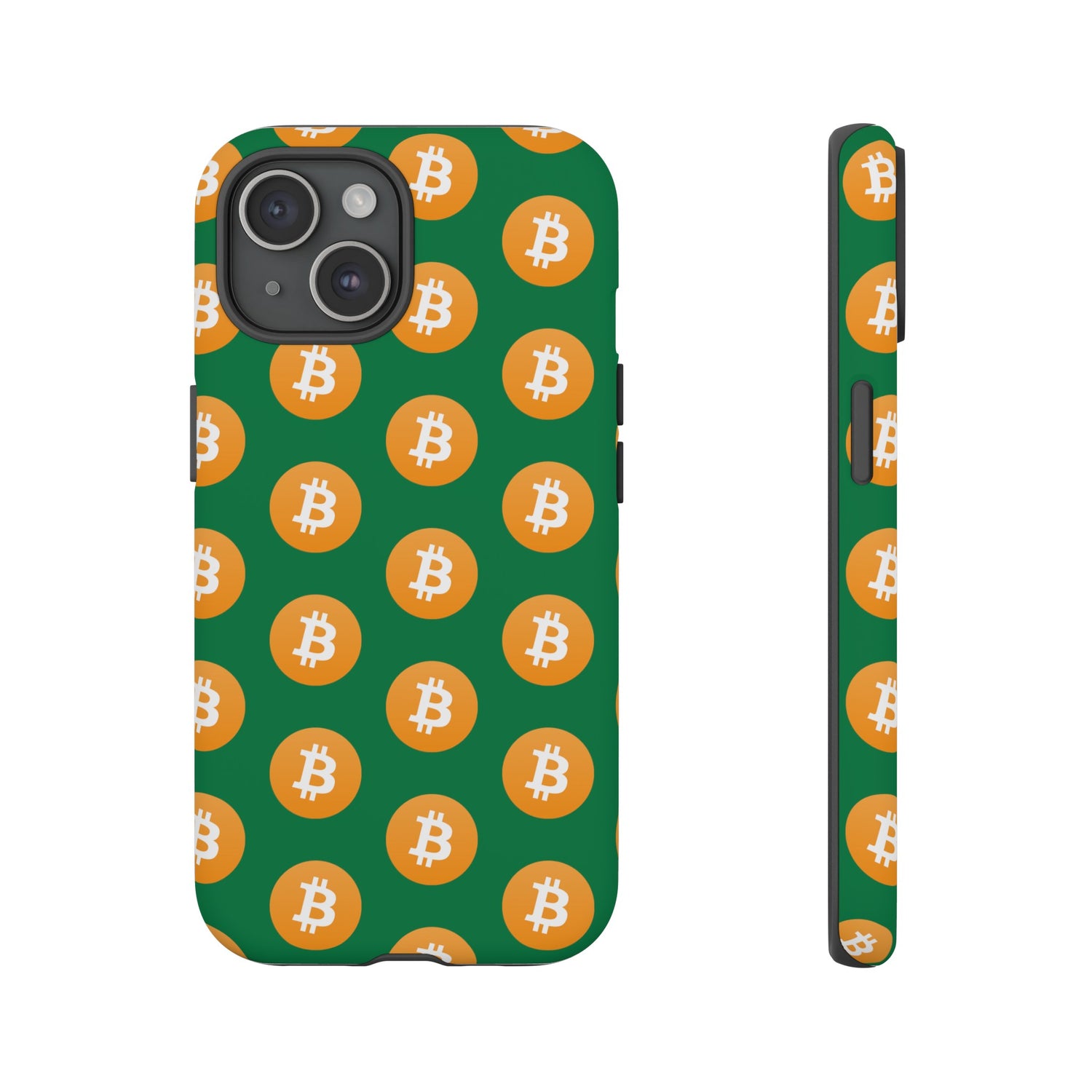 Phone Tough Case - Bitcoin Green Background