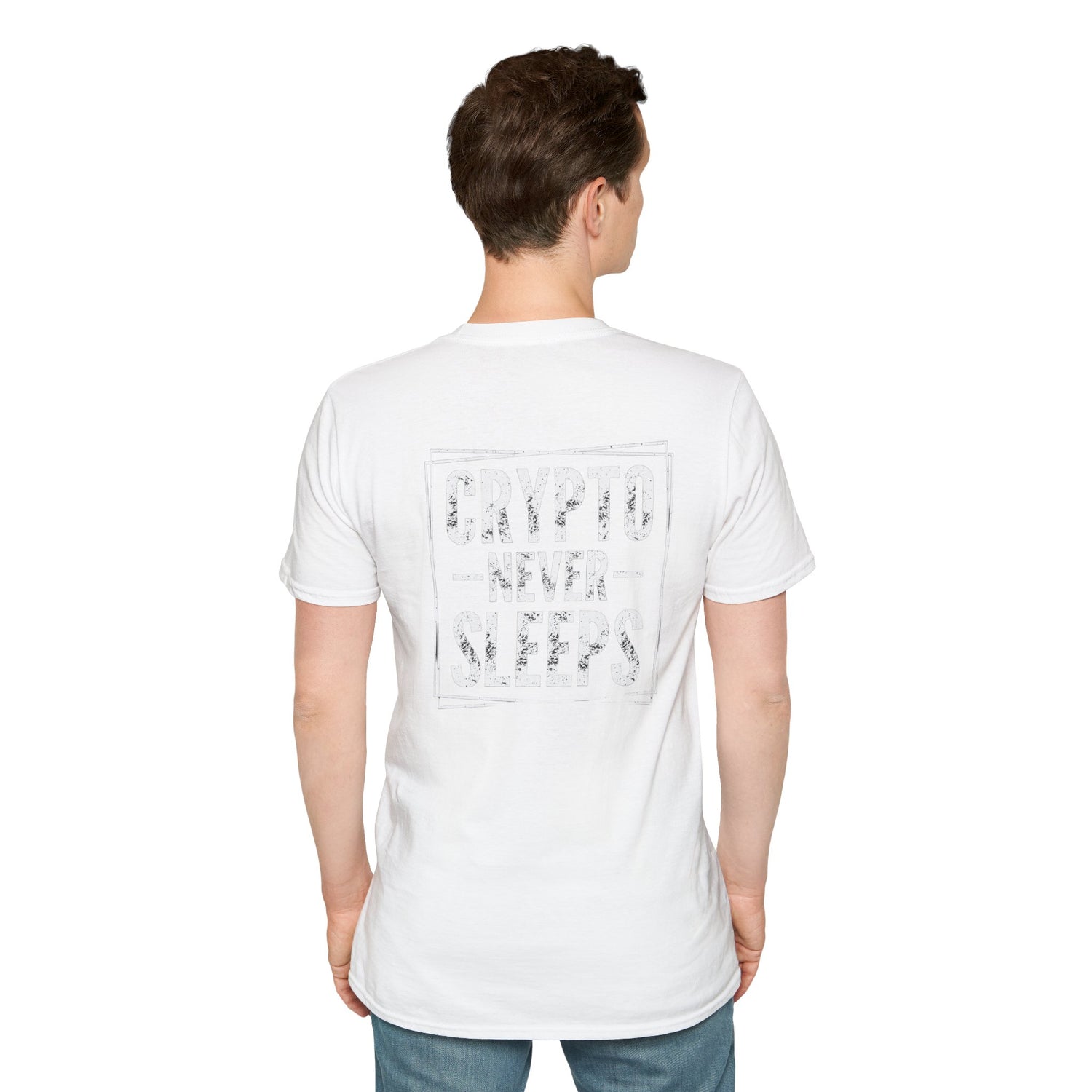 Crypto Never Sleeps (Back) T-Shirt