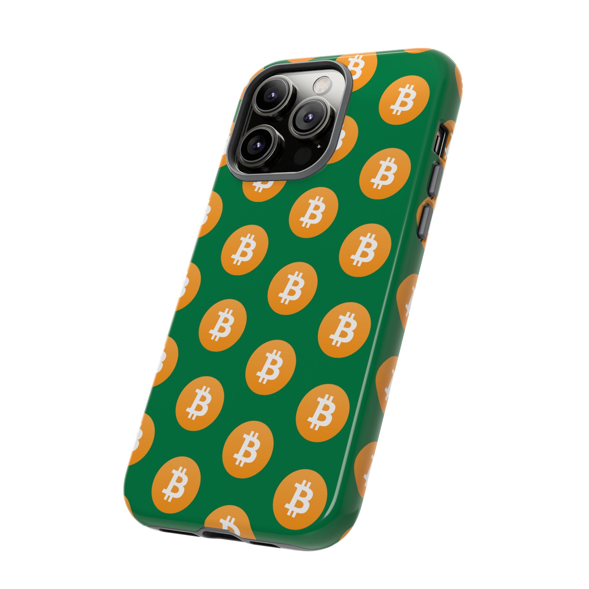 Phone Tough Case - Bitcoin Green Background