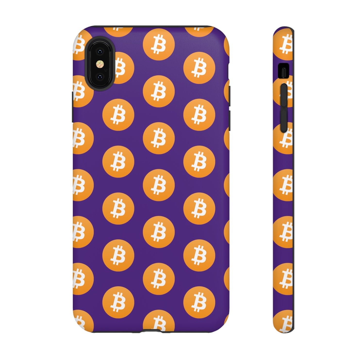 Phone Tough Cases - Bitcoin Purple Background