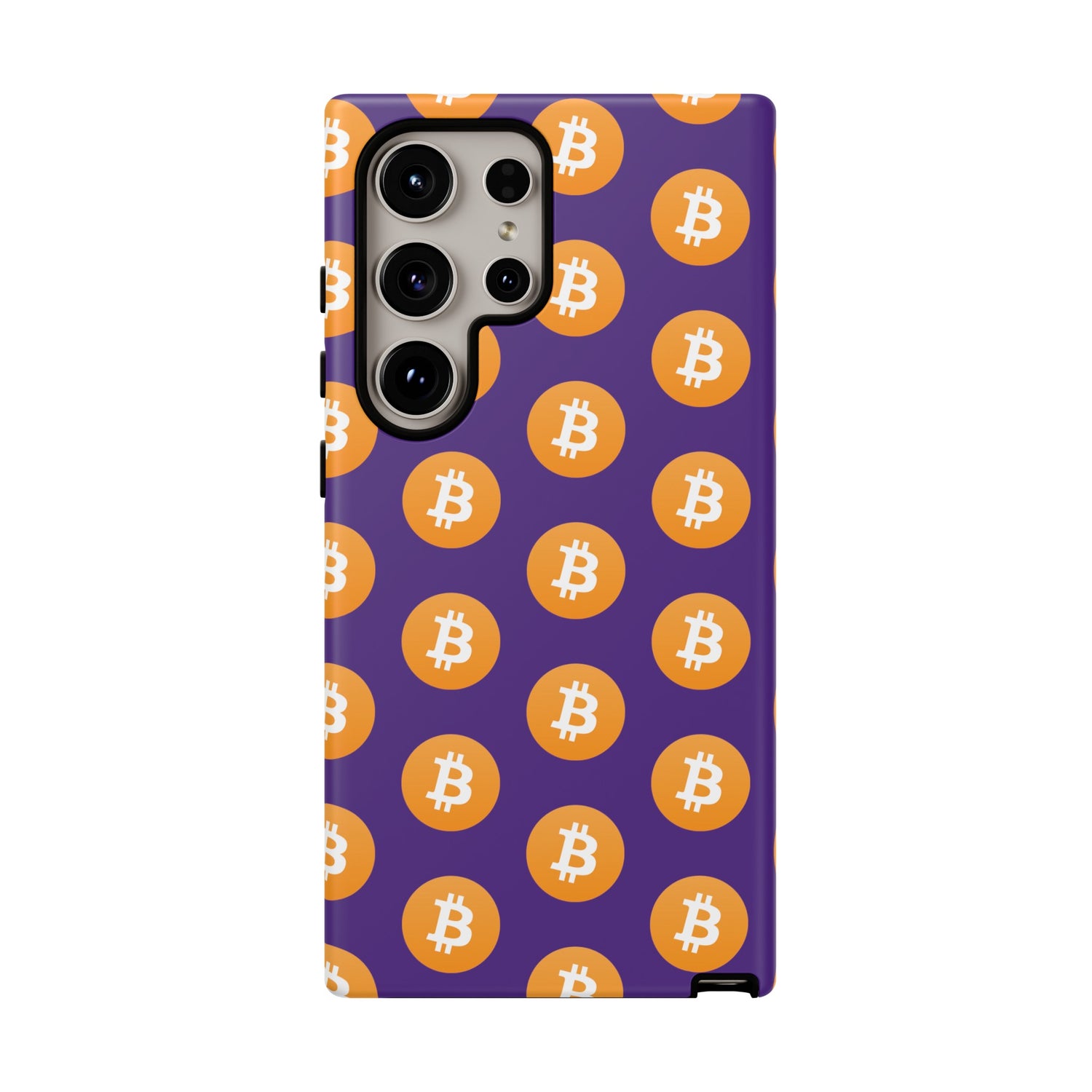 Phone Tough Cases - Bitcoin Purple Background