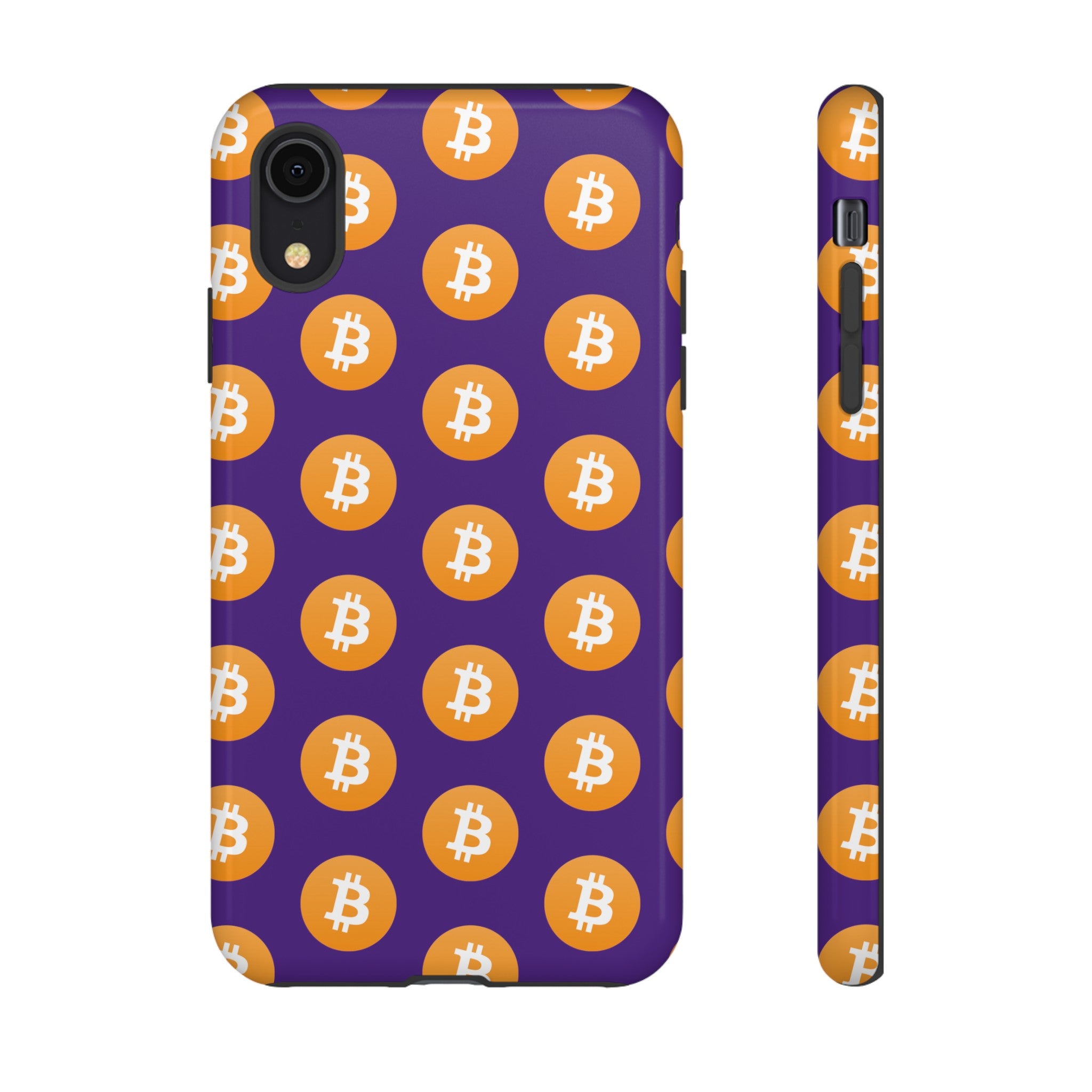 Phone Tough Cases - Bitcoin Purple Background