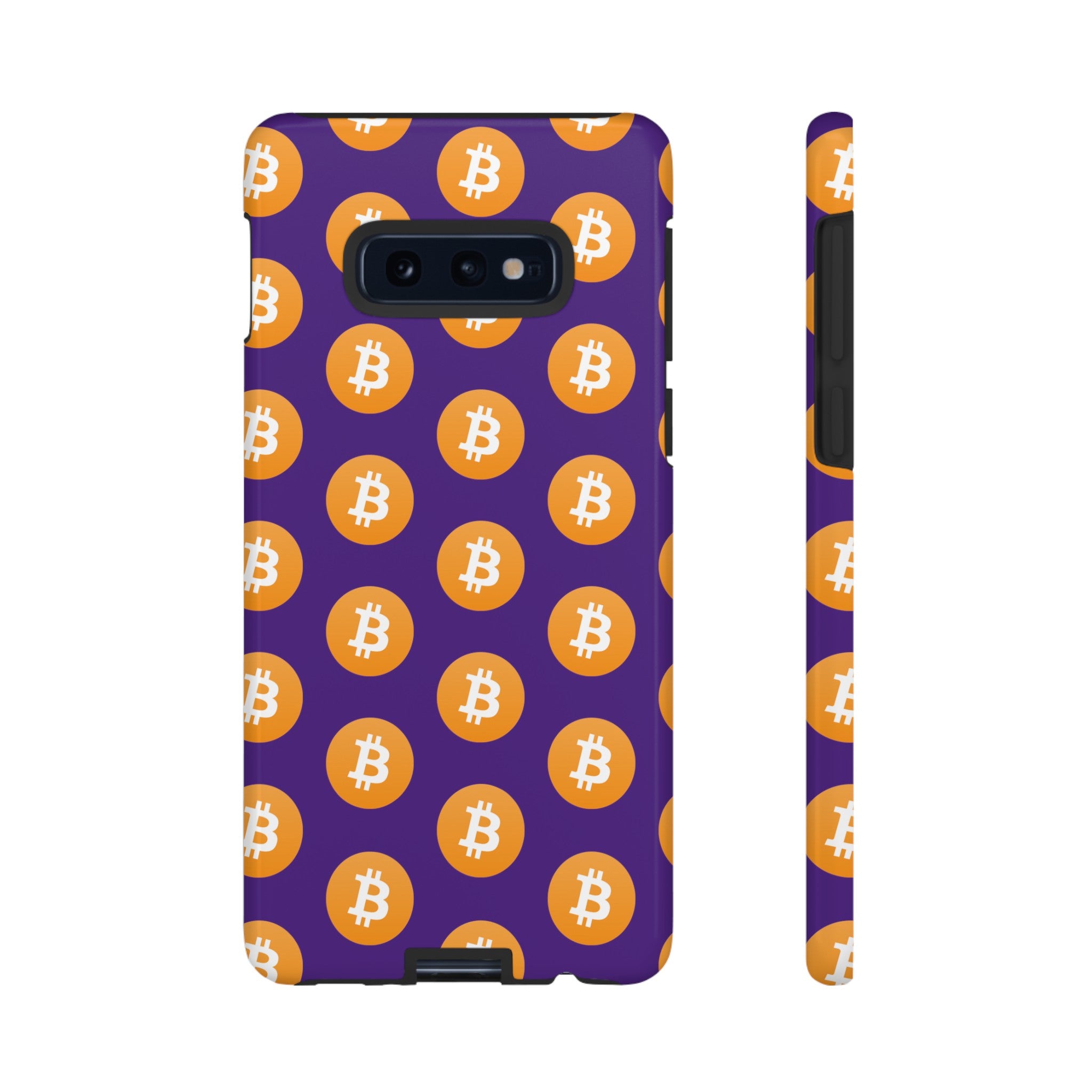 Phone Tough Cases - Bitcoin Purple Background