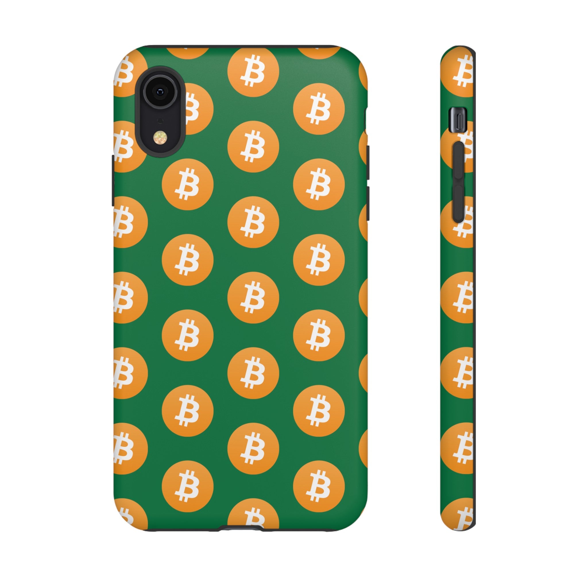 Phone Tough Case - Bitcoin Green Background