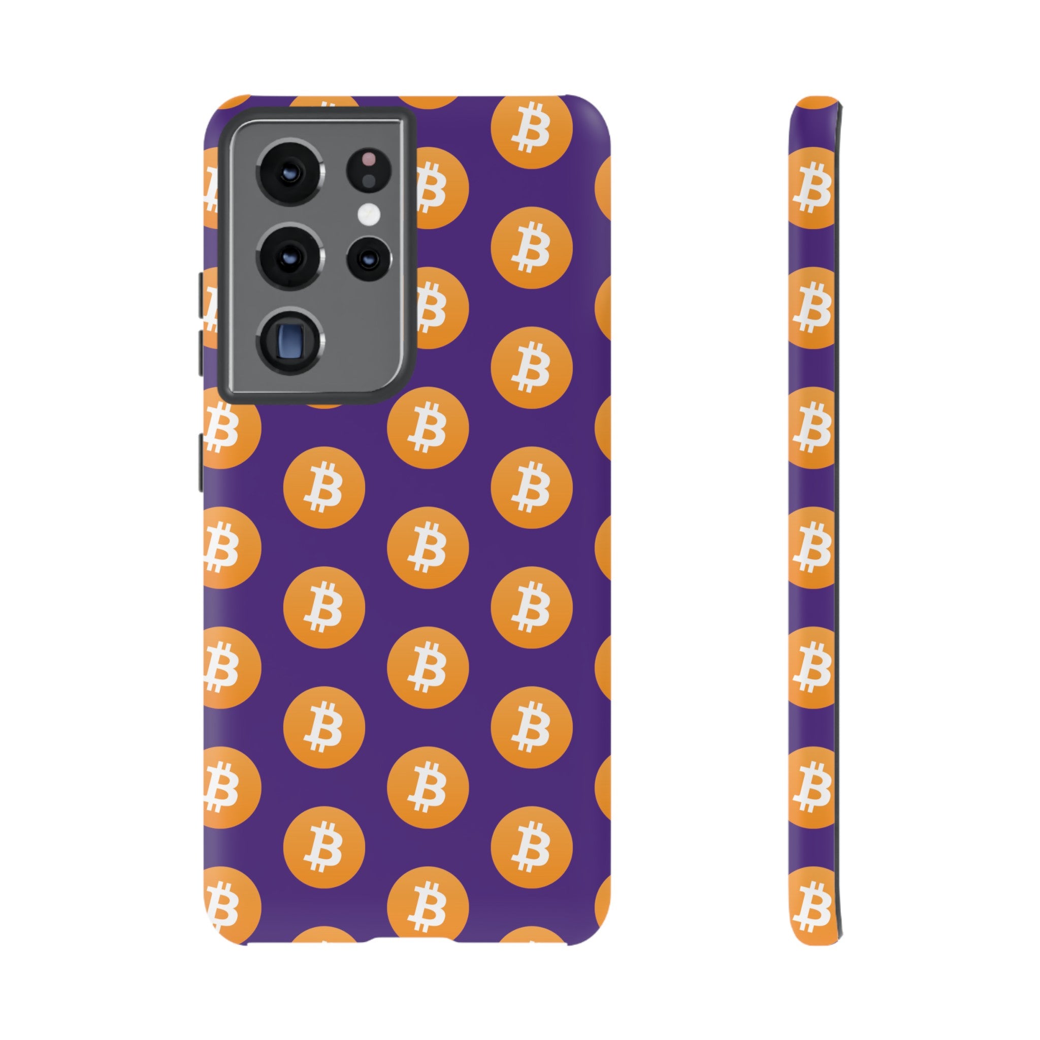 Phone Tough Cases - Bitcoin Purple Background