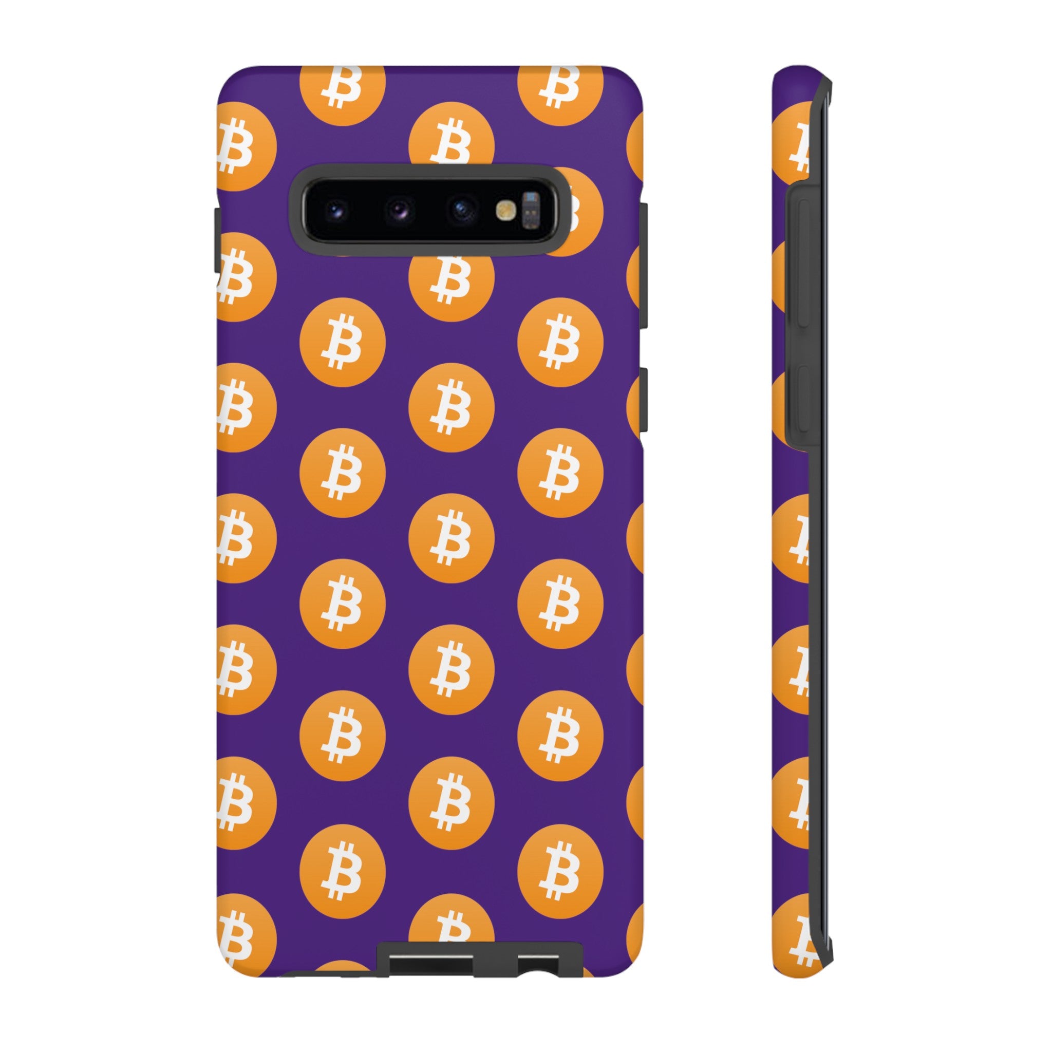 Phone Tough Cases - Bitcoin Purple Background
