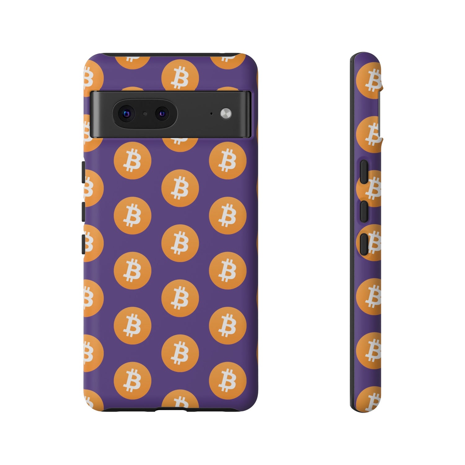 Phone Tough Cases - Bitcoin Purple Background