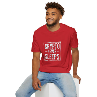 Crypto Never Sleeps (Front) T-Shirt