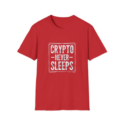 Crypto Never Sleeps (Front) T-Shirt