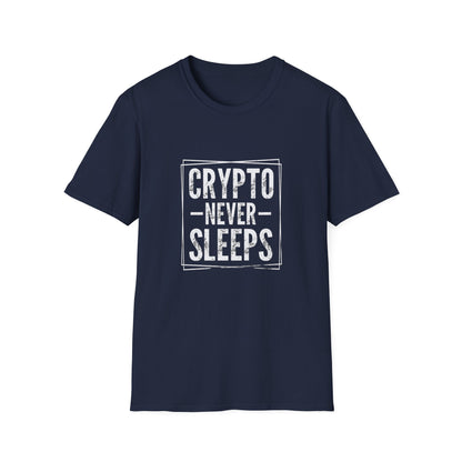 Crypto Never Sleeps (Front) T-Shirt