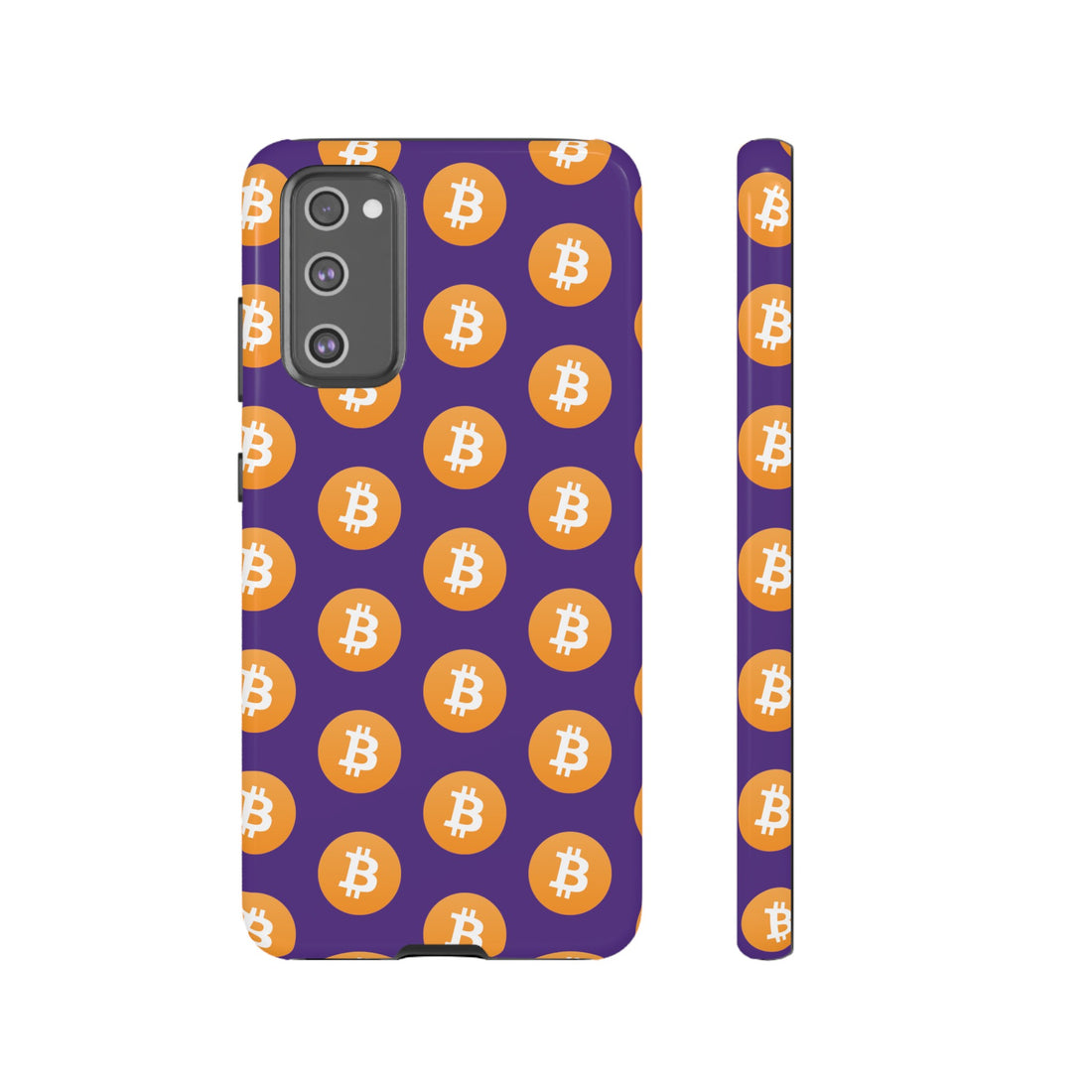 Phone Tough Cases - Bitcoin Purple Background