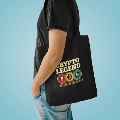 Premium 100% Cotton Tote Bag - Crypto Legend
