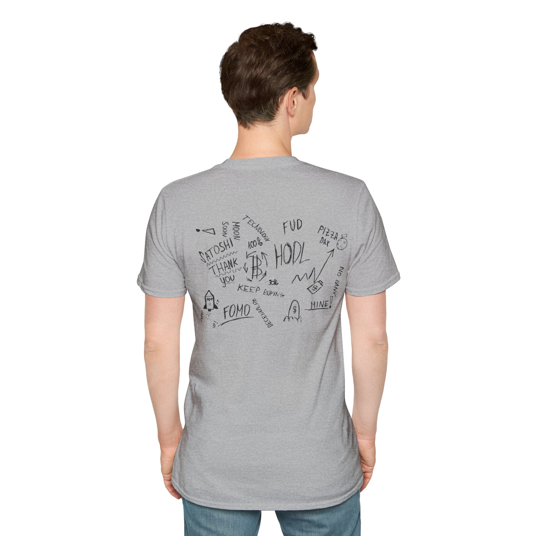 Crypto Scribble - Cotton T-Shirt (Unisex)