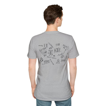 Crypto Scribble - Cotton T-Shirt (Unisex)