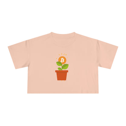 Crop Tee - Bitcoin Flower Pot